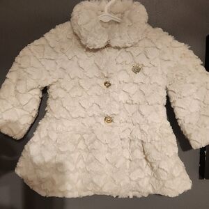 Juicy Couture Cream Faux Fur Kids Coat